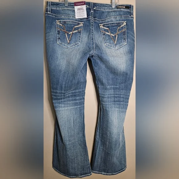 Vigoss Heritage Fit Dark Blue Bootcut Jeans - Picture 2 of 13